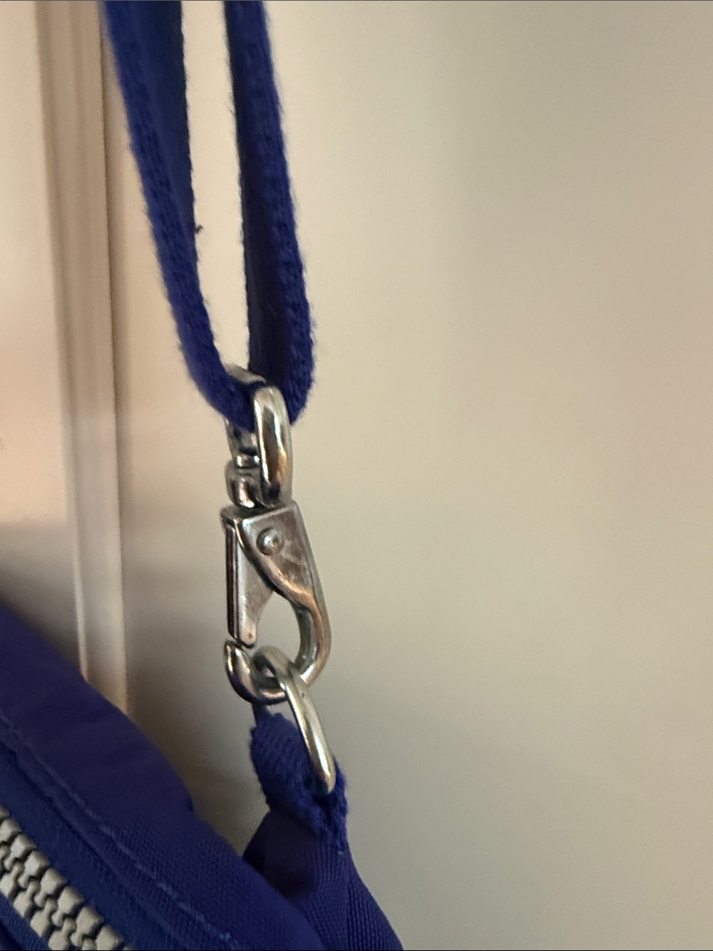 Kipling Royal Blue Crossbody Bag with Monkey Charm 11”X10” - Picture 5 of 10